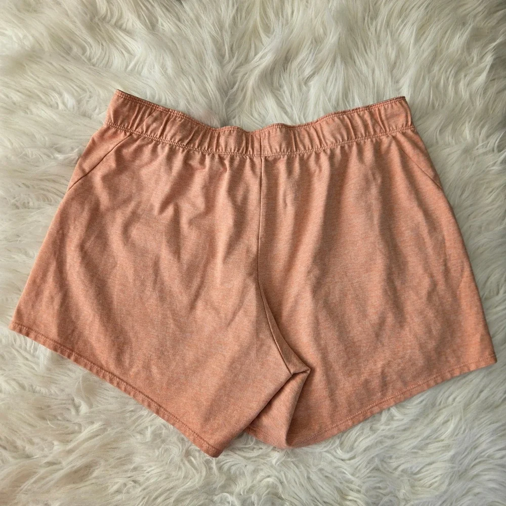 Nike Dri-FIT Womens Running Shorts Orange Heathered Elastic Waist Gym Large‎